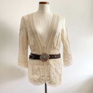 Leatherock Soft Genuine 100% Leather Turquoise studded belt